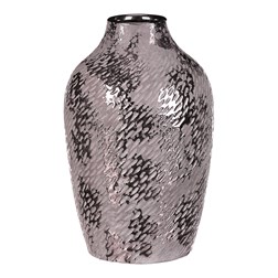 Obal keramický - tvar antické nádoby, střední, barva stříbrná