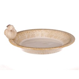 Pítko keramické - s ptáčkem, barva šedá.