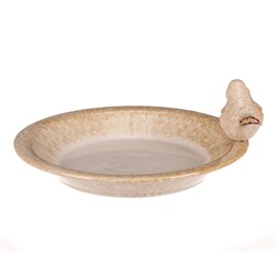 Pítko keramické - s ptáčkem, barva šedá.