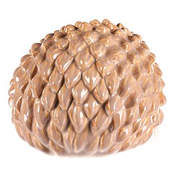 Ježek keramický - zahradní dekorace, bílohnědý