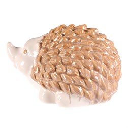 Ježek keramický - zahradní dekorace, bílohnědý