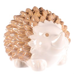 Ježek keramický - zahradní dekorace, bílohnědý