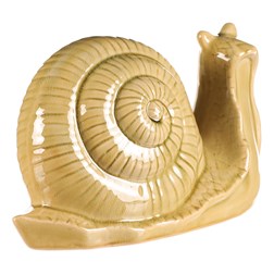 Šnek keramický - zahradní dekorace, velký, sv. zelený