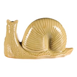 Šnek keramický - zahradní dekorace, velký, sv. zelený