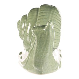 Šnek keramický - zahradní dekorace, malý, zelený