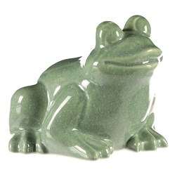 Žába keramická - zahradní dekorace, velká, zelená