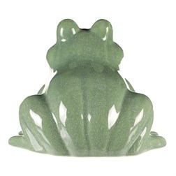 Žába keramická - zahradní dekorace, velká, zelená