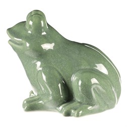 Žába keramická - zahradní dekorace, velká, zelená