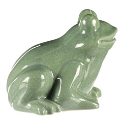 Žába keramická - zahradní dekorace, velká, zelená
