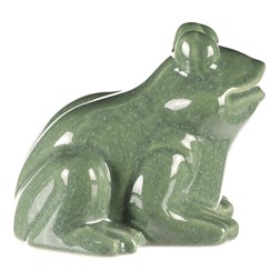 Žába keramická - zahradní dekorace, malá, zelená