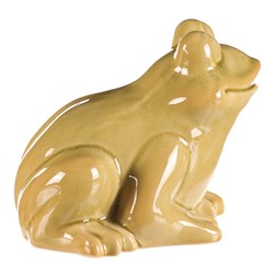 Žába keramická - zahradní dekorace, velká, světle zelená