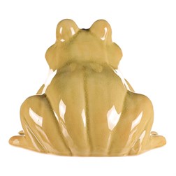 Žába keramická - zahradní dekorace, velká, světle zelená