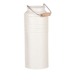 Váza kovová, krémová barva.