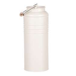 Váza kovová, krémová barva.