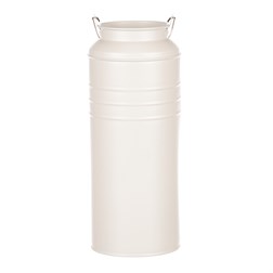 Váza kovová, krémová barva.