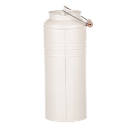 Váza kovová, krémová barva.