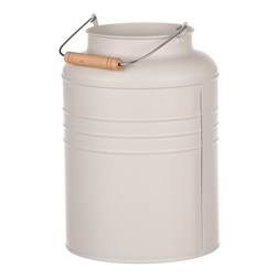 Váza kovová, šedivé barva.