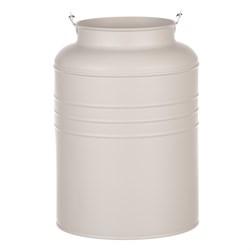 Váza kovová, šedivé barva.