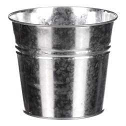 Obal na květiny zinkový, stříbrná barva.