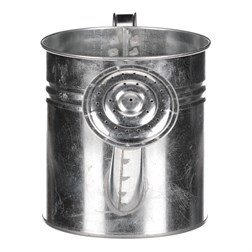 Obal na květiny - konev, zinkový, stříbrná barva.