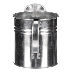 Obal na květiny - konev, zinkový, stříbrná barva.