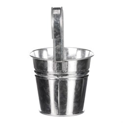 Obal na květiny - na pověšení, zinkový, stříbrná barva.