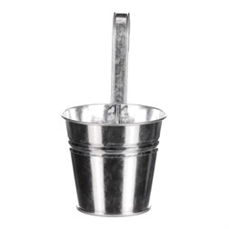 Obal na květiny - na pověšení, zinkový, stříbrná barva.