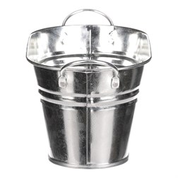 Obal na květiny - truhlík, zinkový, stříbrná barva.