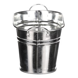 Obal na květiny - truhlík, zinkový, stříbrná barva.