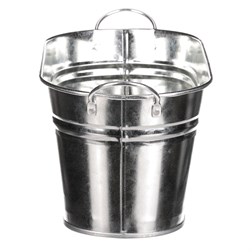 Obal na květiny - truhlík, zinkový, stříbrná barva.