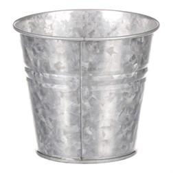 Obal kovový, zinková barva.