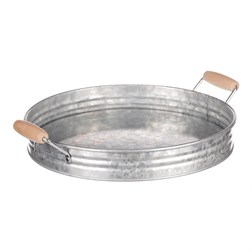 Tác kovový, zinková barva.