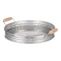 Tác kovový, zinková barva.