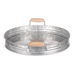 Tác kovový, zinková barva.