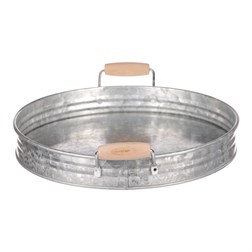 Tác kovový, zinková barva.