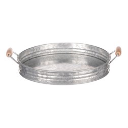 Tác kovový, zinková barva.