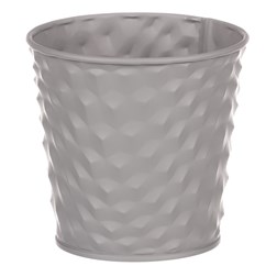 Obal kovový, šedivá barva.