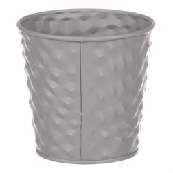 Obal kovový, šedivá barva.