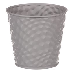 Obal kovový, šedivá barva.