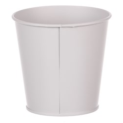 Obal kovový s peříčky, barva bílá.
