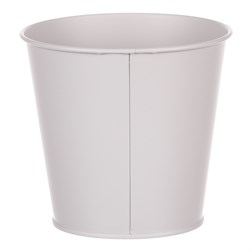 Obal kovový s peříčky, barva bílá.