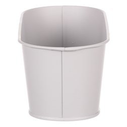 Truhlík kovový s peříčky, barva šedivá.