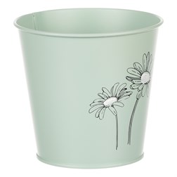 Obal kovový, zelená barva.