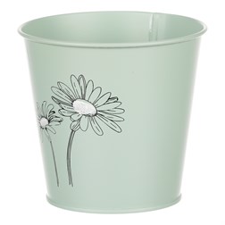 Obal kovový, zelená barva.