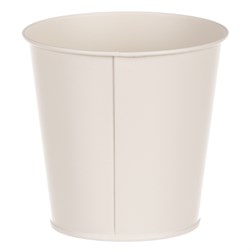 Obal kovový, krémová barva s máky.