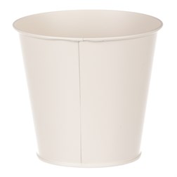Obal kovový, krémová barva s máky.