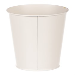 Obal kovový, krémová barva s máky.