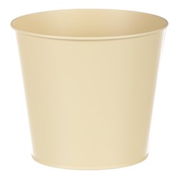 Obal kovový, žlutá barva s máky.