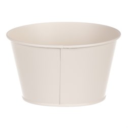 Obal kovový, krémová barva s máky.