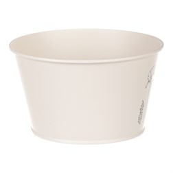 Obal kovový, krémová barva s máky.